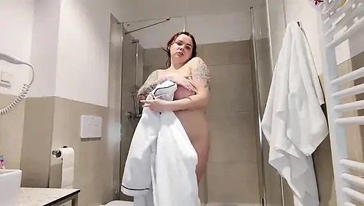 The Stepson Washes His Stepmother in the Shower. She Lets Herself Be, Sucks Him and at the End.