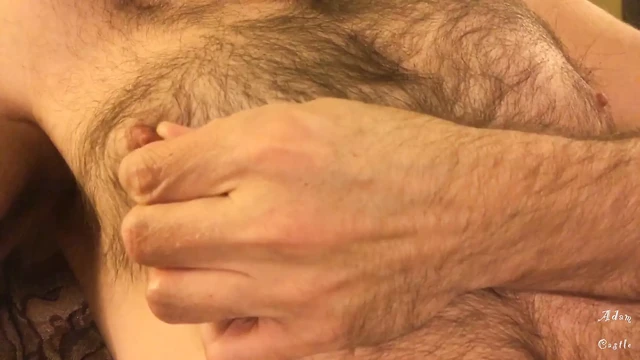 Hairy Stud Plays With Chest & Nipples