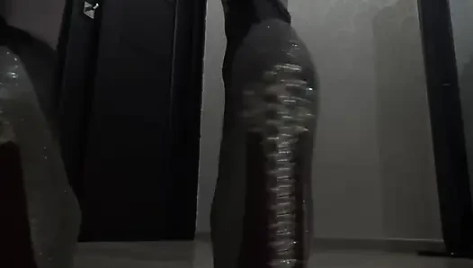 Walking in high heels and socks