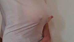 Rubber tits in wet t Shirt II