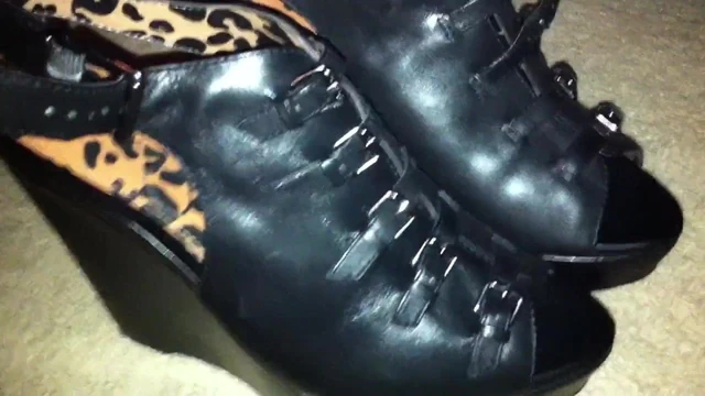 Cumming on slut's shoes