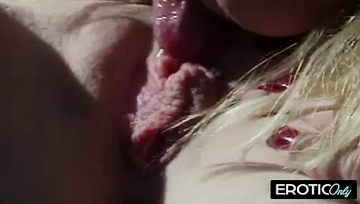 She gets stretched wide and begs for more