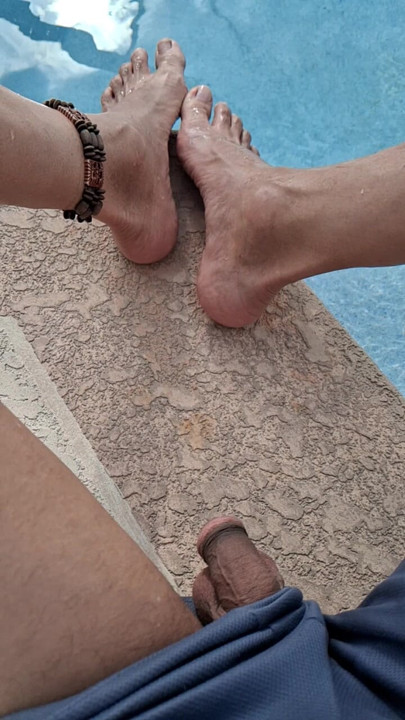 Grandpa feet and balls