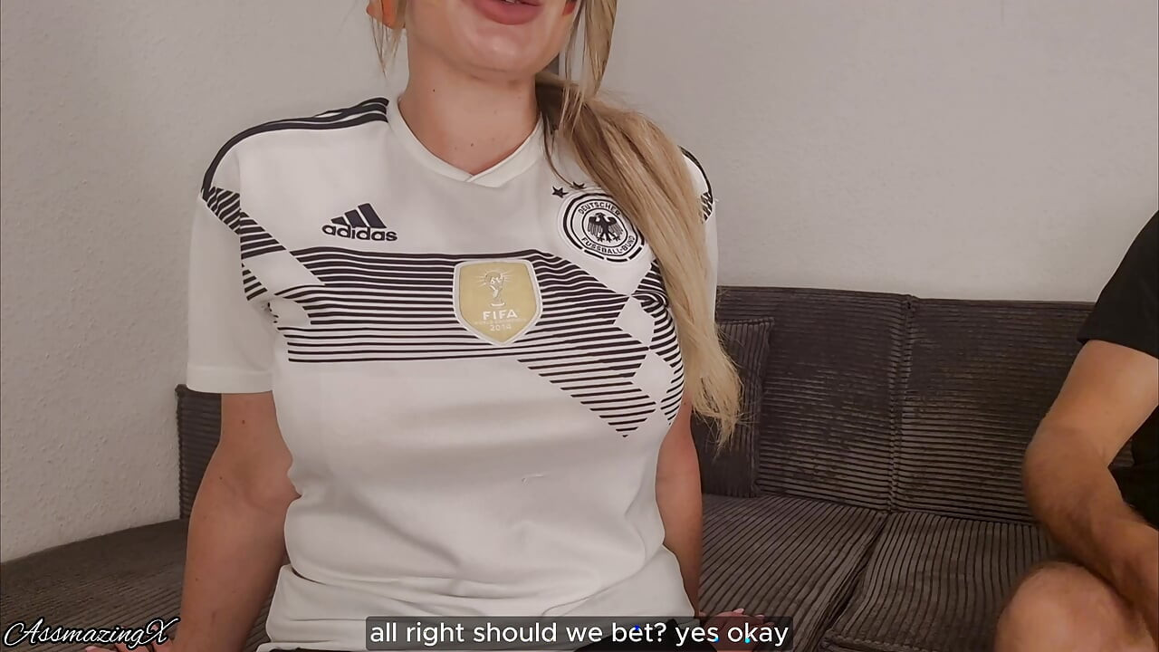 Stepsister lost football bet when Ecuador wins the group match in the Fifa World Cup and gets fucked hard!