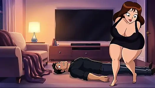 Blind Kiss at Party Ignites Burning Desire and Leads to Steamy Night with My Hot Curvy Roommate (AI generated)