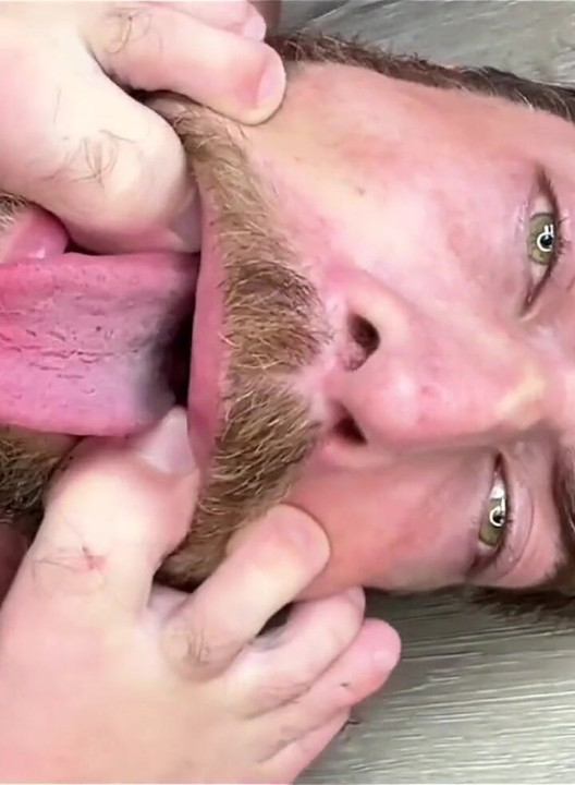 Feasting on 's Feet While He Spits and Cums on My Face