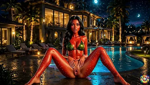 Poolside Passion Under the Stars - AI Hentai ASMR