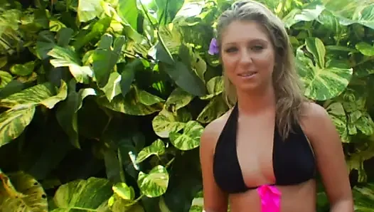 Hot Blonde Neighbor Fingers Herself Outdoors Then Dildo Fucks Indoors