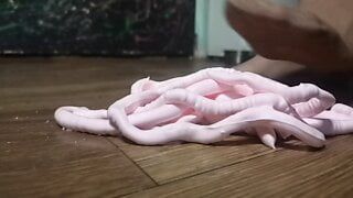 Nylon socks in foam