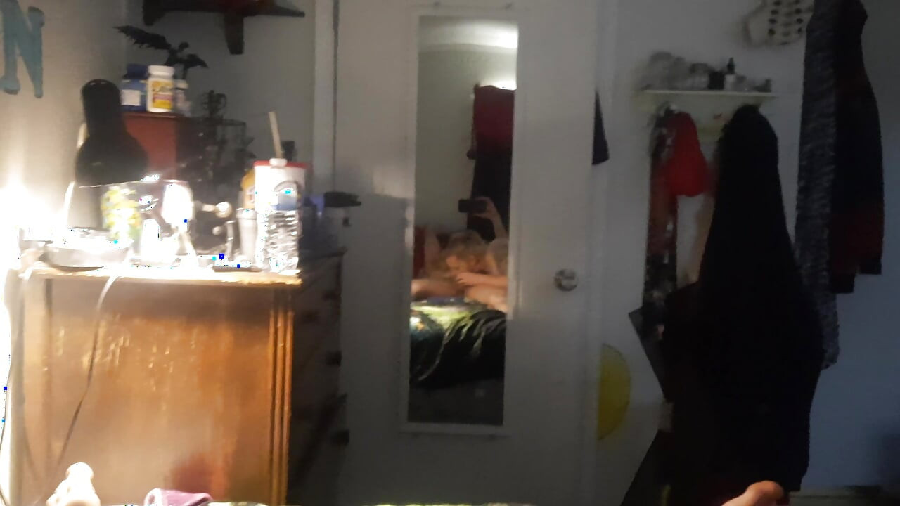 Sexy redhead throats cock and pumps pussy