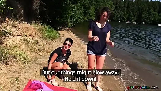 Kız arkadaşlar xxx - michelle, carrie, lolipop khan plaj grup seks için en iyi arkadaşını paylaşıyor