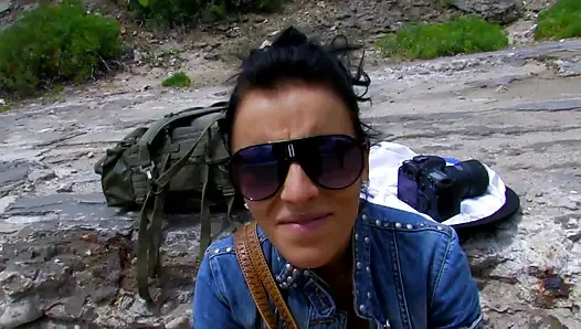 Tattooed young slut banged on the beach pretty hard