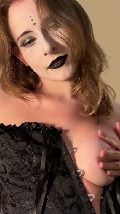 Goth Shadow Pixie Dark Allure - Black Stockings Bedroom Spell | Clip 1