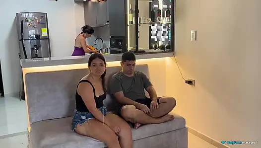 My Shy Stepbrother Used My Hole and Cums on Me While My Stepdads Are in the Kitchen Next Door