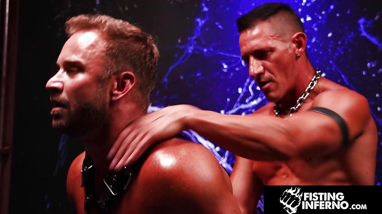 FISTING INFERNO - Harnessed & Hole-Stretched - Hunk Jax's Monster Cock Plus Massive Fist