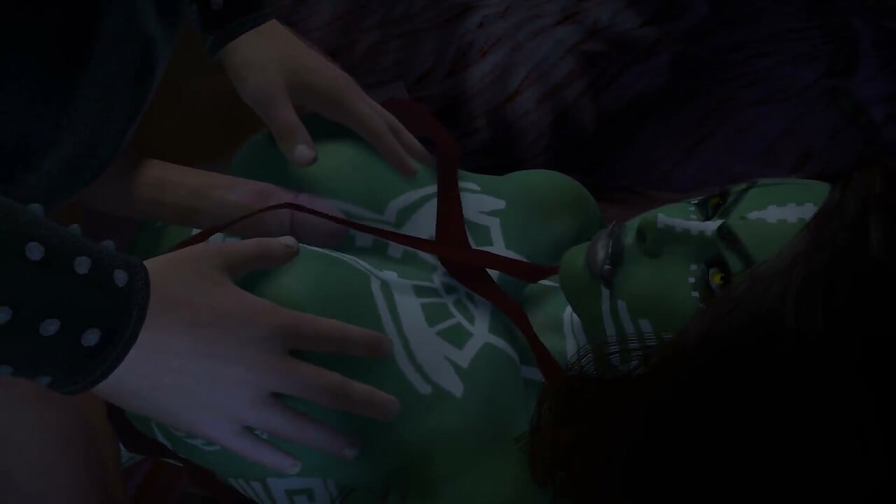 Pounding a Tribal Orc Woman Only to Cum on Her Tits
