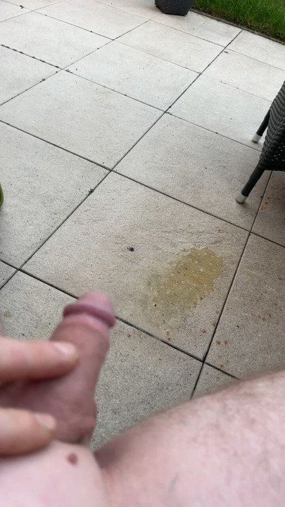 Pissing on the terrace