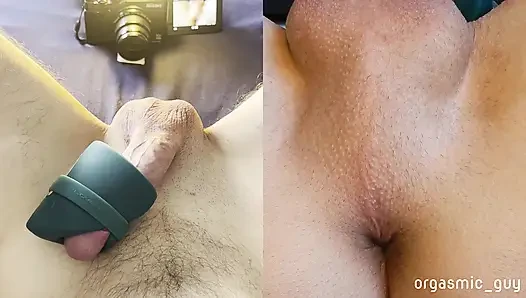 En sevdiğim oyuncak bana yoğun bir orgazm yaşatıyor - orgazm kasılmaları ile bölünmüş görünüm