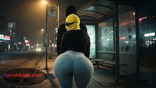 Wanita semok dengan pantat bahenol lagi asik twerking sama pasangannya