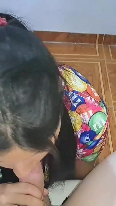 Thrilling moment from "18 YEARS OLD SCHOOLGIRL GIVES HER TEACHER A GREAT BLOWJOB"