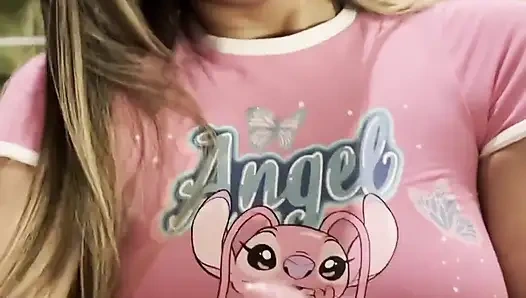 Stroking an Oiled Pink Beautiful Cock