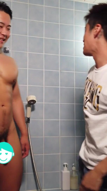 Thrilling moment from "Naked Shower with Muscular Japanese Man"