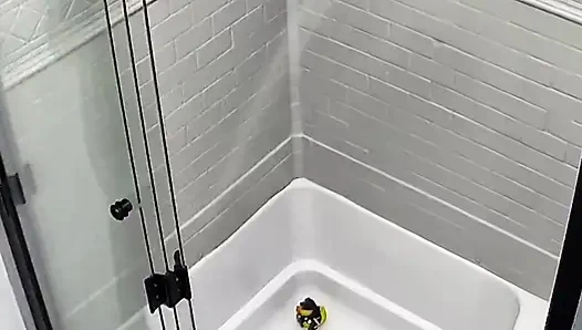 Watch me shower off,  after multiple orgasms.