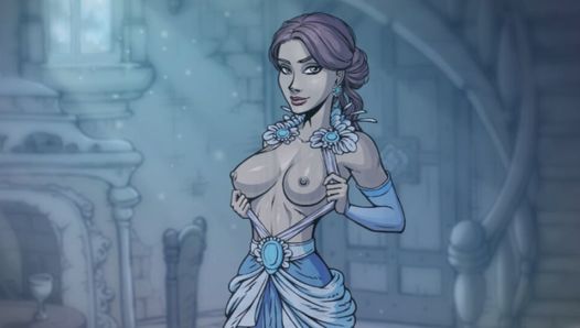Slutty Ghost Girl miga jej cycki i sprawia, że Headmaster Cum - Innocent Witches - Porn Gameplay