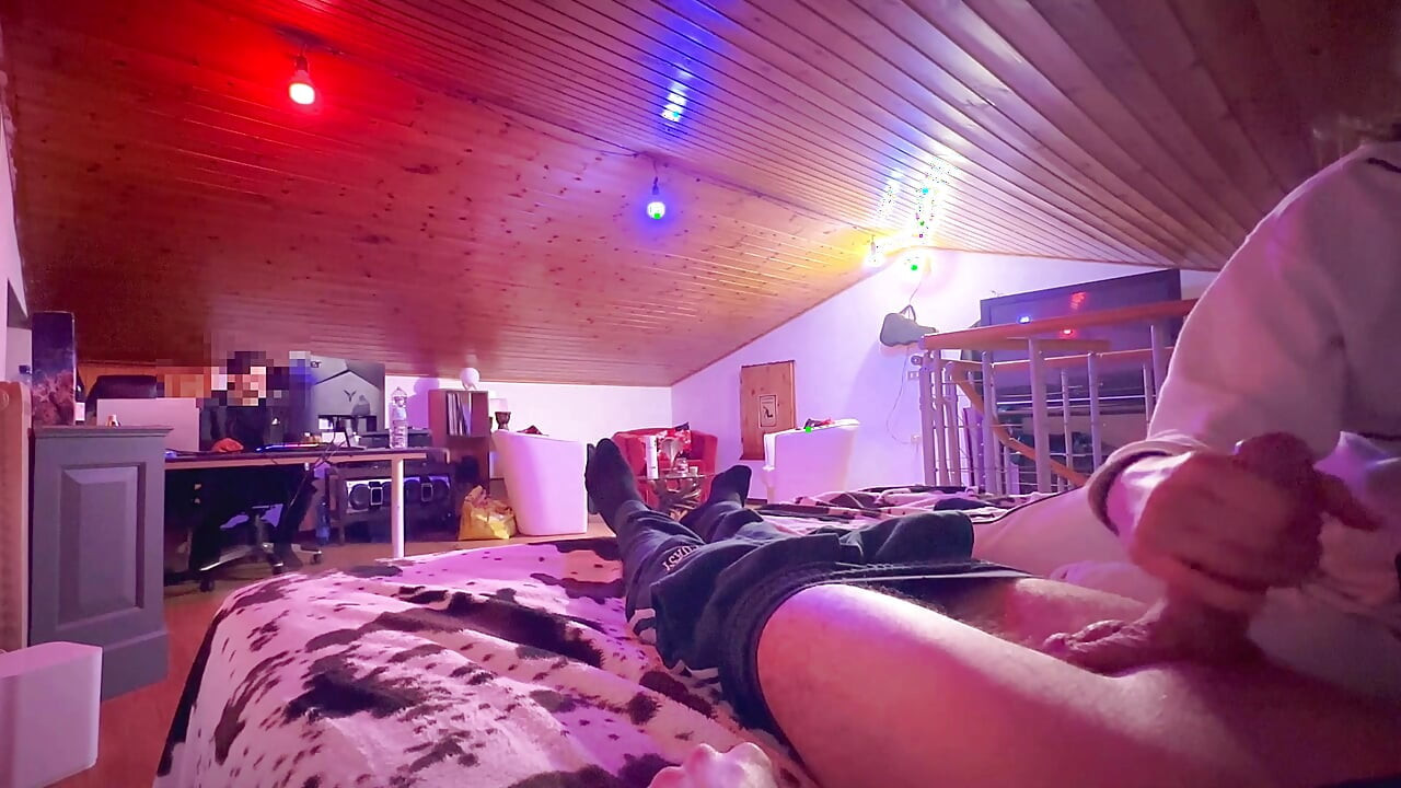 Friend Edges My Cock for 13 Min, Stops Me Cumming Multiple Times While Roommate Watches – Explosive Finish POV
