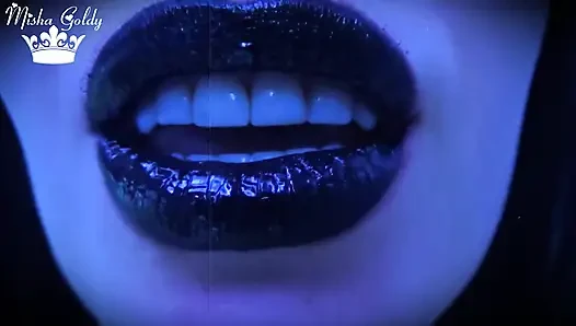 Glossy black lips
