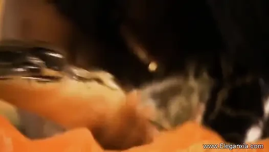 Exotic Indian babe playing with something different