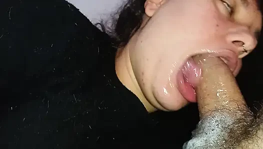 EXTREME CREAMPIE, FILLING THIS LITTLE MOUTH WITH SO MUCH CUM