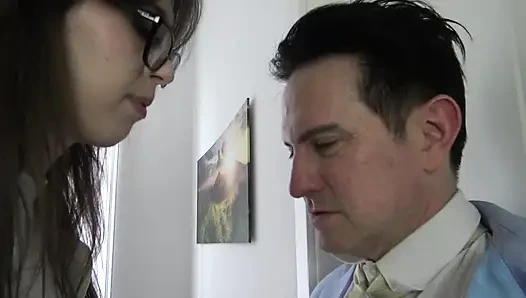 The new job with the dominant boss!