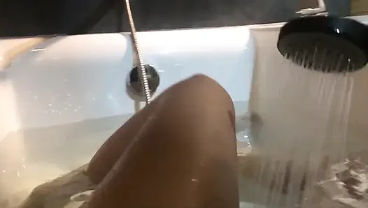 Asian Feet and Pussy in a Bathroom