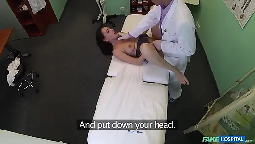 Fake Hospital - Pretty Patient Prepped for Doctor's Oral Medication: a Hot Hospital Encounter