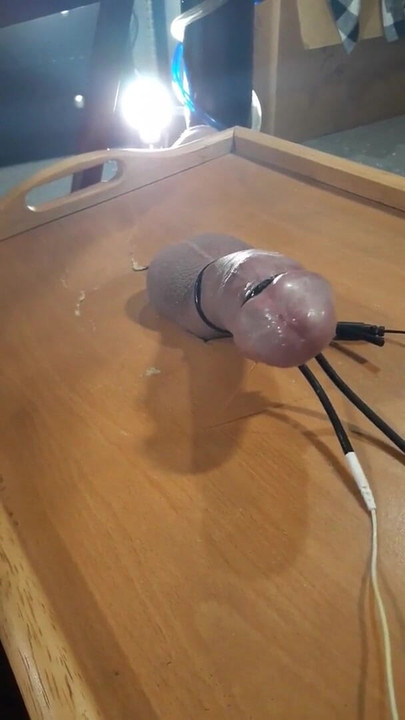 ディナートレイの上で搾られたチンコ |クリップ1