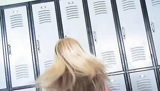 Blonde MILF Gets Banged in Locker Room After Showering