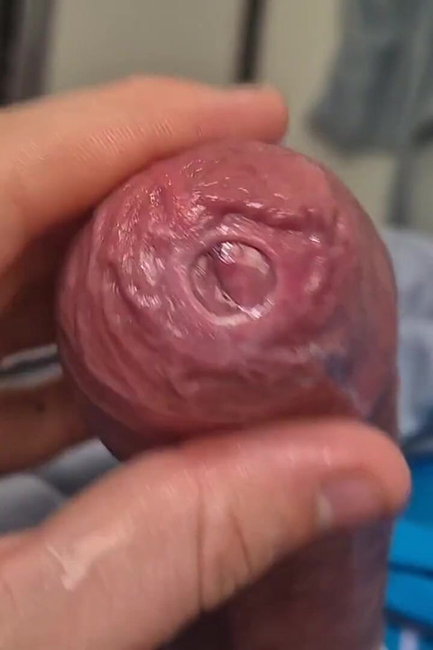 Phimosis Cock Precum Drip Close-up