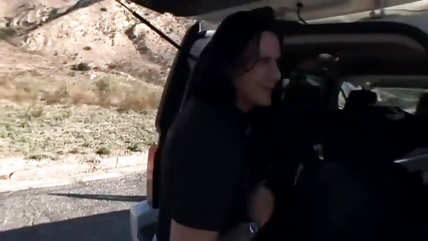 Alluring babe sucks hard cock in the car