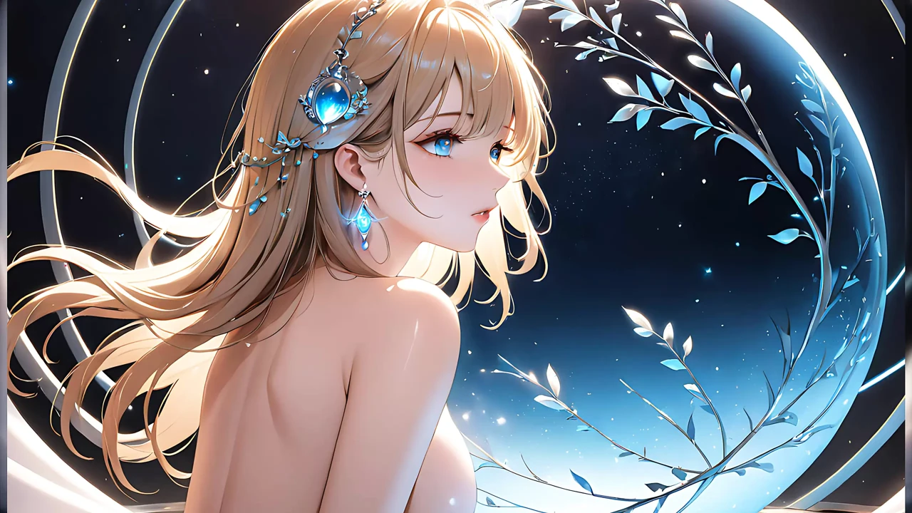 Whispers of Magic - Ai Girl and a Glowing Orb