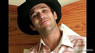 BoysSmoking: Handsome Cody Smokes While Performing A Hot Solo Masturbation