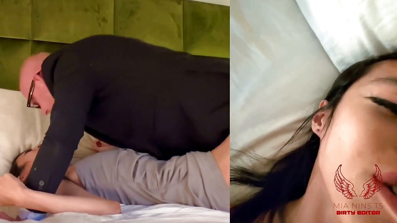 Ladyboy with POV Meta Glasses, Deepthroat, Anal and Cum Swallow