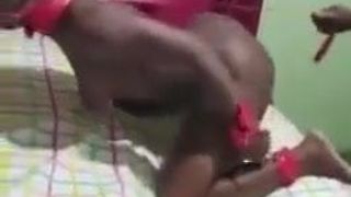 Bajan girl tied up and spank