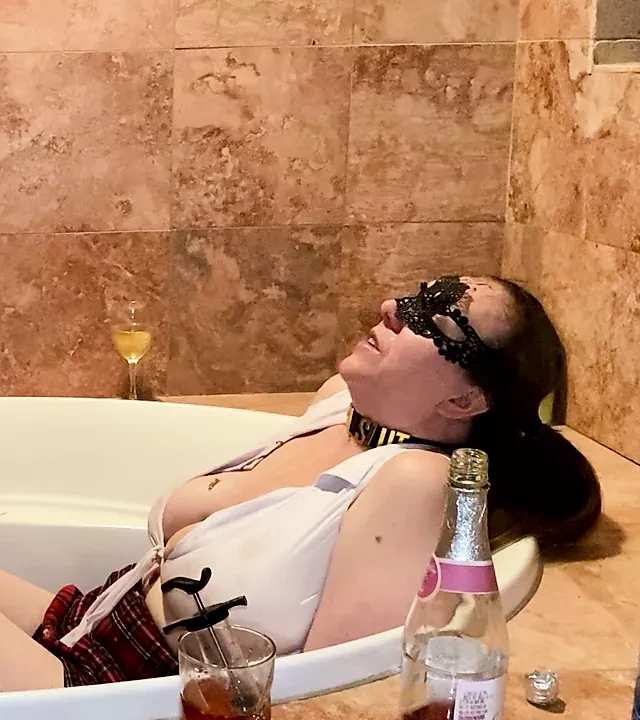Girl drinks guys enema