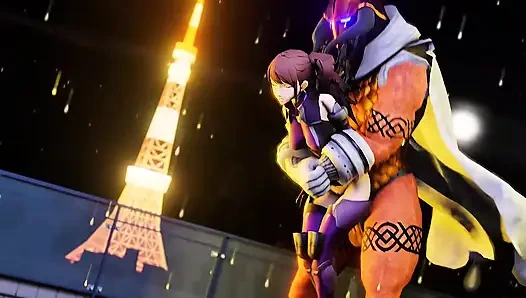 3D Girl warrior got taken by monster