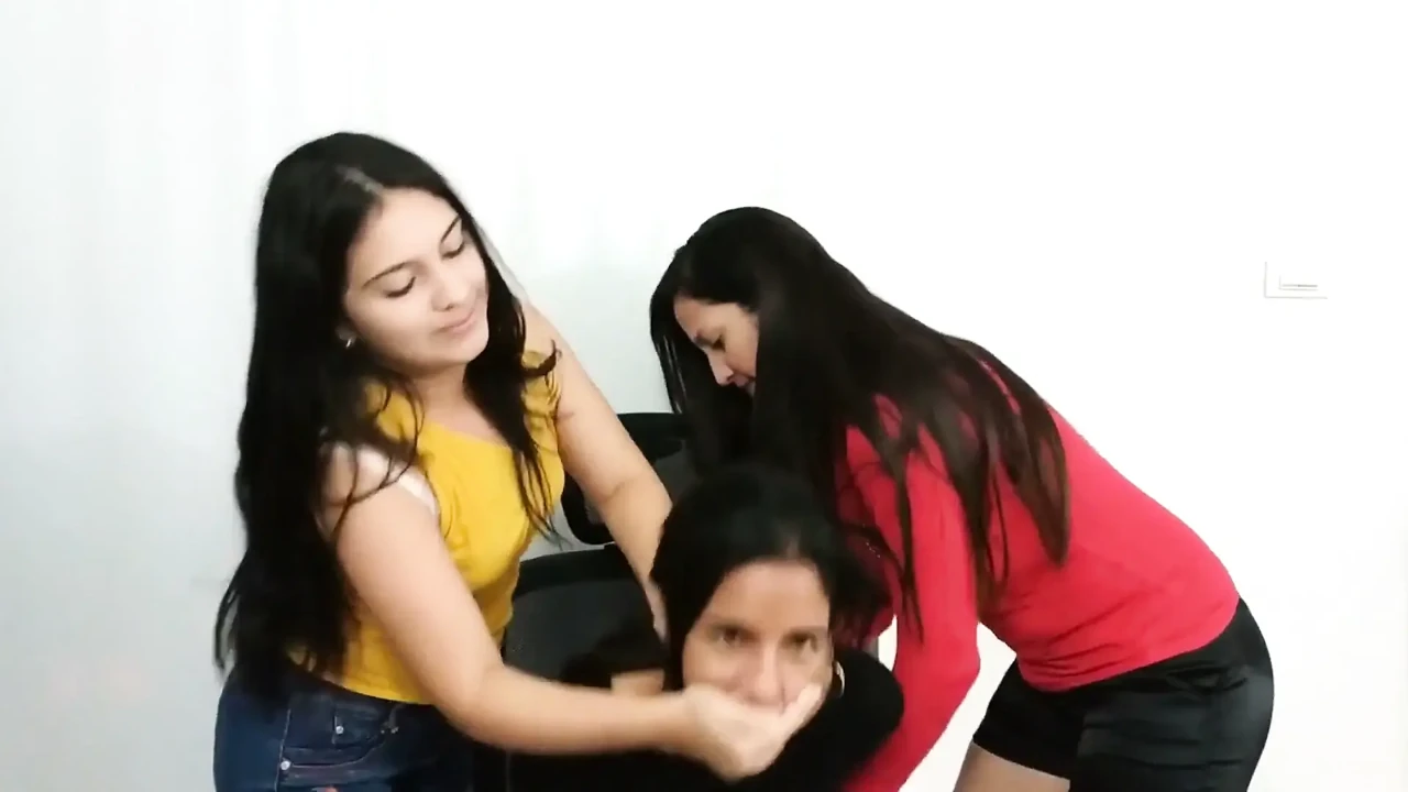 Stepmother and stepdaughters in their very first bondage debut video!