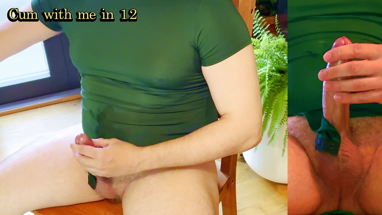 Man undressing, moaning and shaking while edging and massaging my cock to a huge cumshot orgasm - Soft to hard
