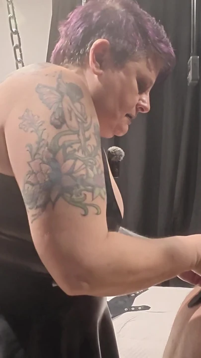 Latex bubble preps for his impending session with me | Clip 1