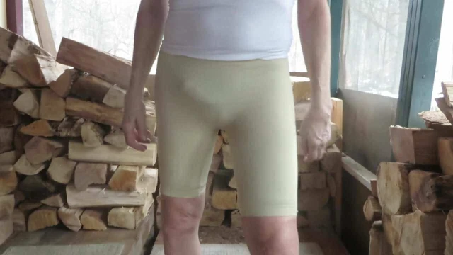 Horny male bitch in skin-tight spandex.
