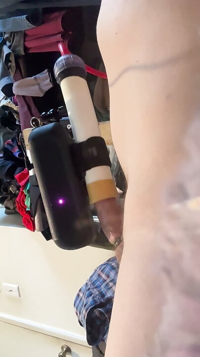 handy stroker fun with masterbating my cock